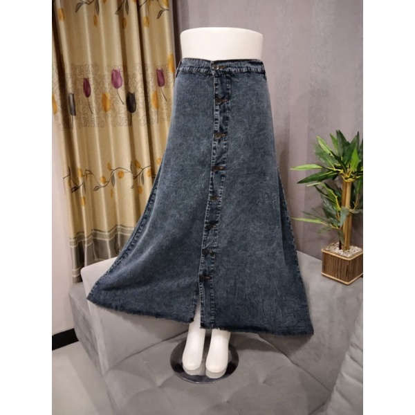 Rok Jeans Kancing Depan