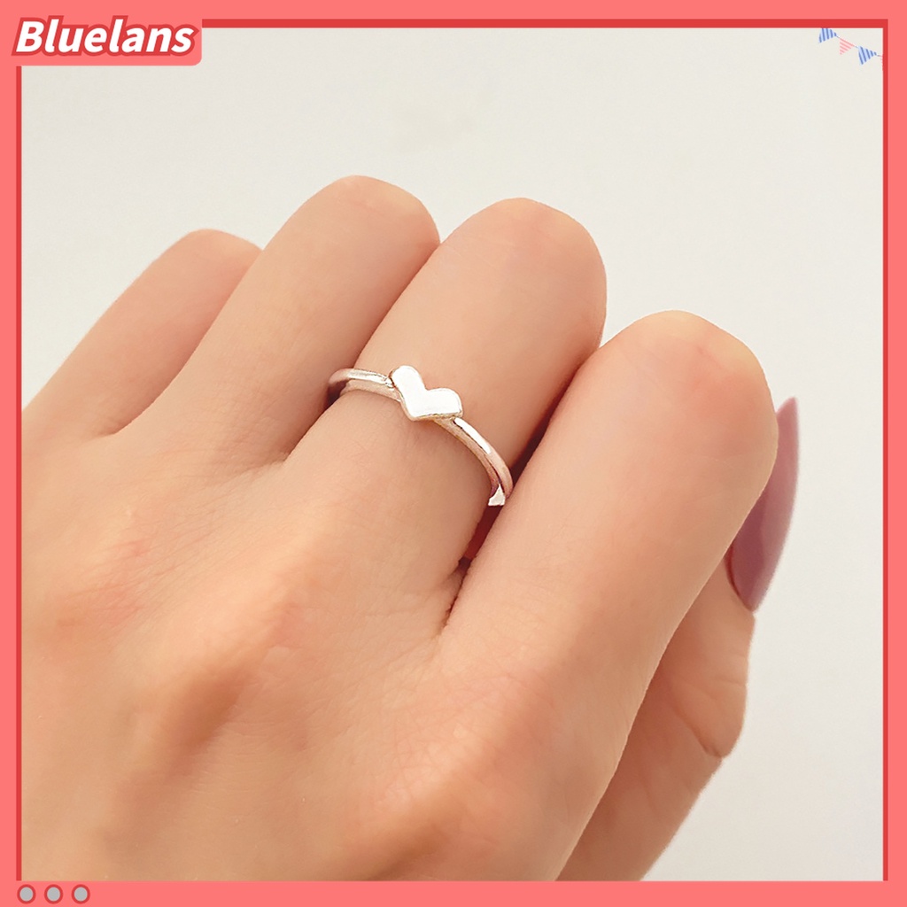 1 Pasang / Set Cincin Jari Lingkaran Warna Solid Untuk Hadiah Wanita