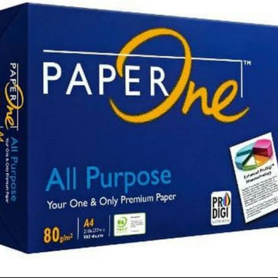 

KERTAS A4 80gr PAPERONE HVS 80 gr gram PO paper one khusus gojek/grab