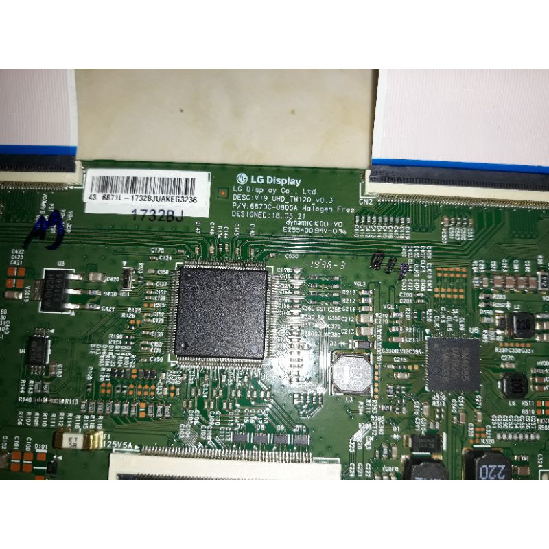 TCON TICON-BOARD LOGIC DESC V19_UHD_TM120_v0.3 PN 6870C-0850A SMART TV PANASONIC TH 43GX400G