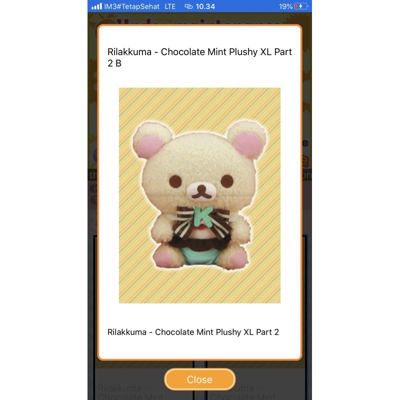 Boneka Rilakkuma chocolate mint plush original toreba japan