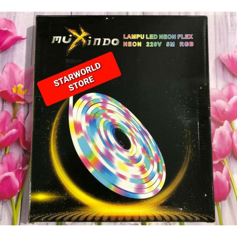 Lampu hias RGB Muxindo LED Neon RGB 5 Meter