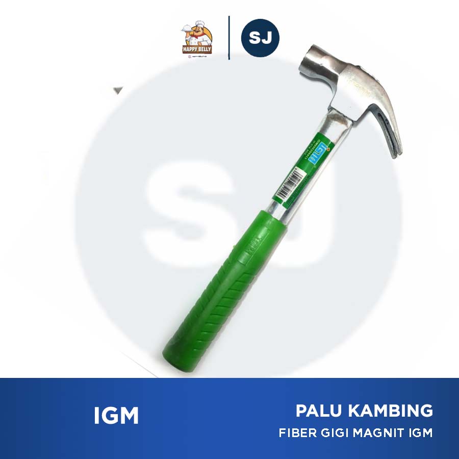PALU KAMBING PIPA BESI 12 OZ GAGANG KARET IGM MAGNET 12OZ