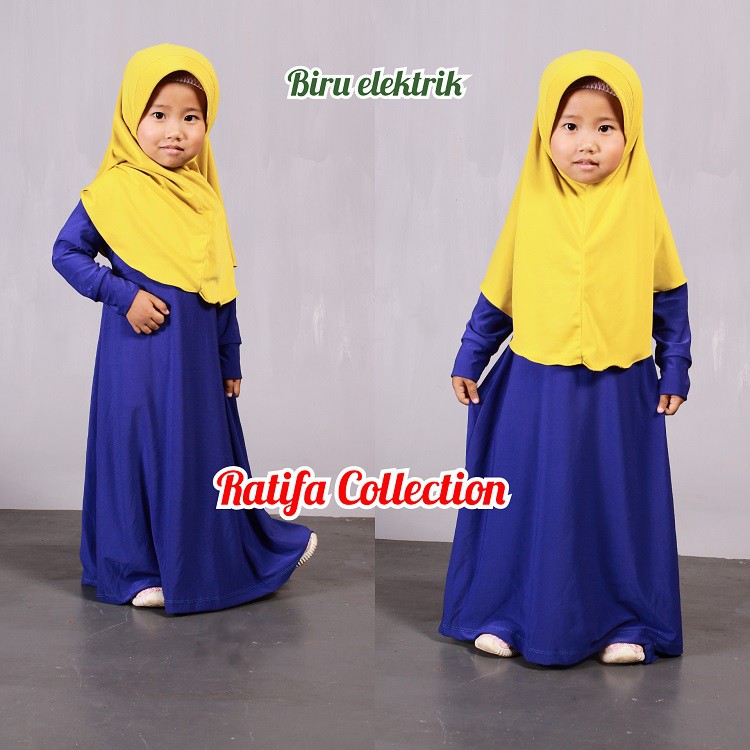 Gamis Jersey Anak Usia 5-6 tahun, By Ratifa collection.