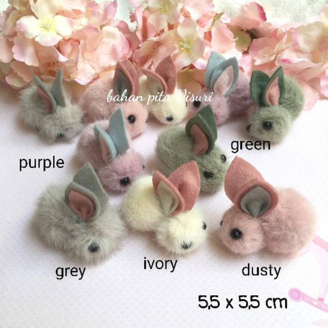 Aplikasi Bunny Bulu 5,5x 5,5cm