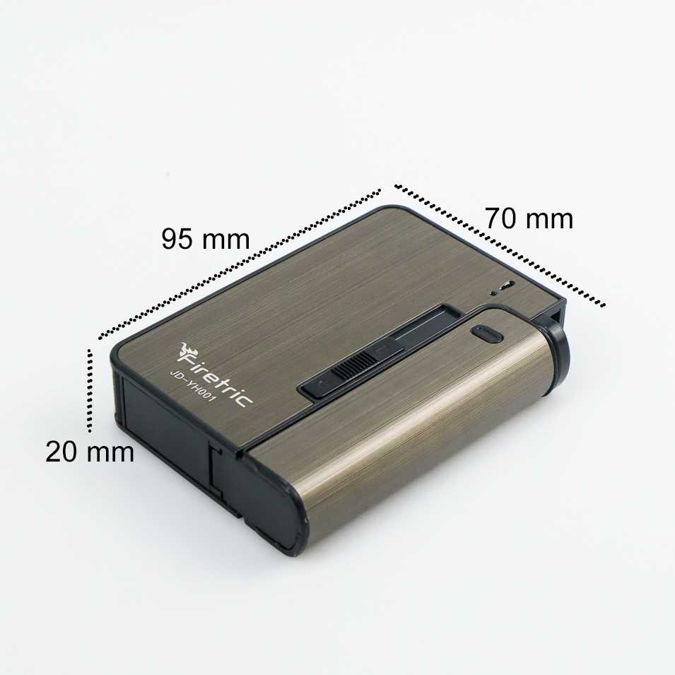 Kotak Roko Plus Korek Keren Unik Metal Case with Lighter Korek Api Slot - JD-YH001