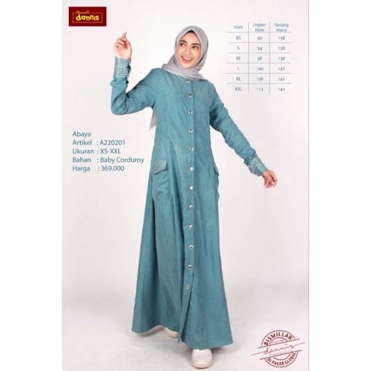 A220201 Abaya Dewasa by Rumah Dannis Size XS - XXL