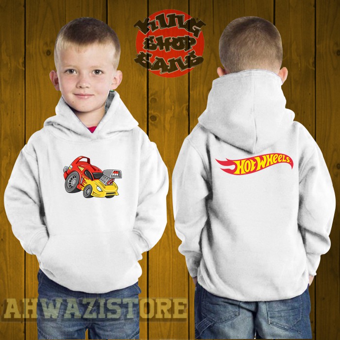 hoodie anak jaket anak hot wheels mobil distro keren