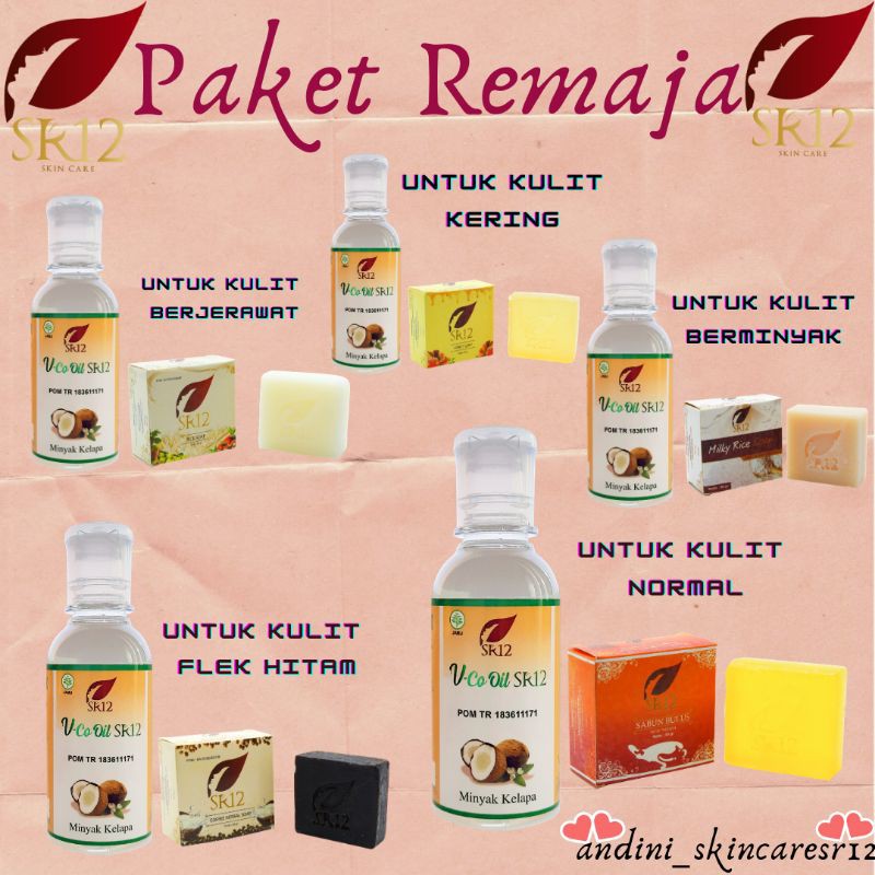PAKET REMAJA  / SKINCARE SR12 HERBAL BPOM