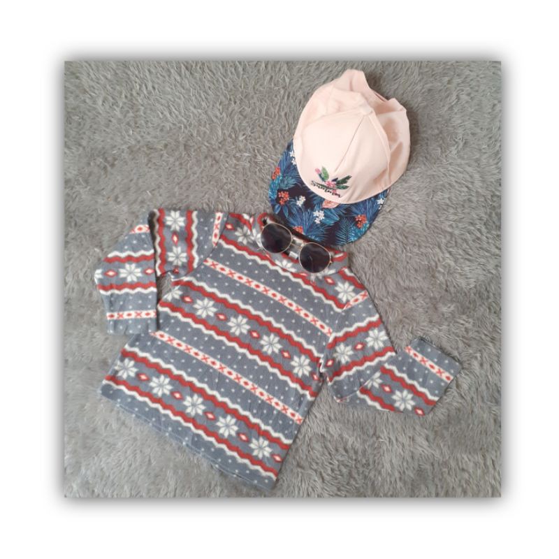 jaket baju anak bayi baby motif sweater size 95 18 24 bulan 2 tahun preloved second branded