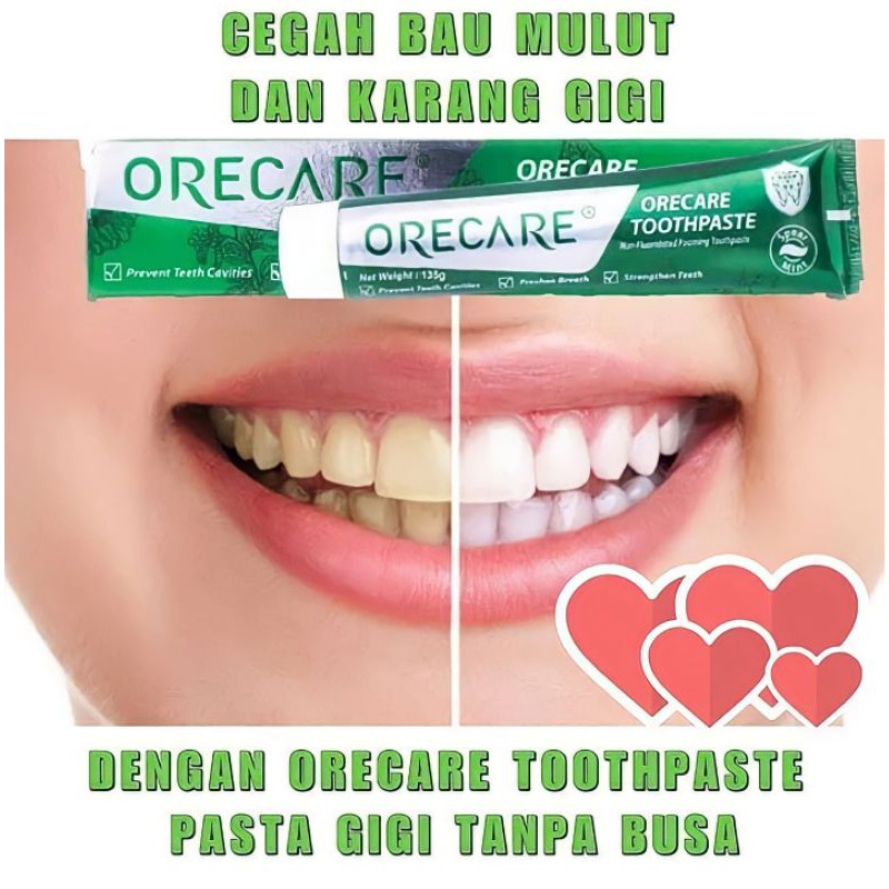 Penghilang kerak gigi, pemutih gigi odol ORECARE