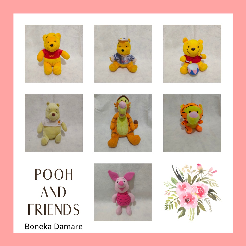 Boneka Winnie The Pooh, Tiger, Piglet