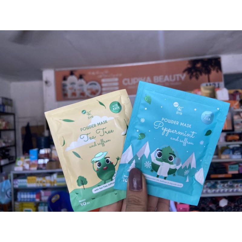 un.x -- syb powder mask bpom -- syb face mask powder - masker bubuk syb