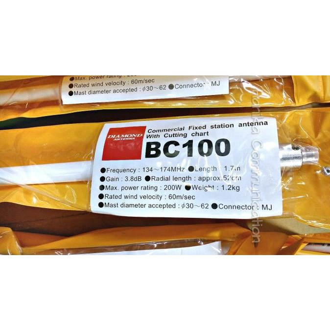 Diamond Antenna Bc100 Antena Radio Rig Gedung Rumah Base Vhf 136-174