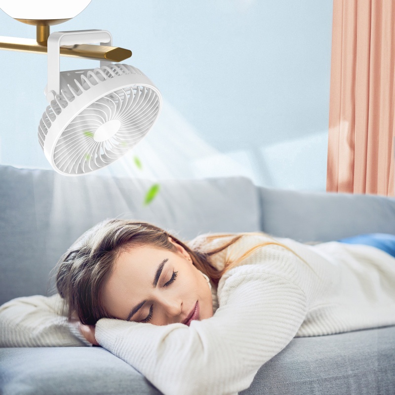 Zzz Lampu Tenda / Kanopi / Kipas Angin 2000mAh Rechargeable Untuk Perpustakaan