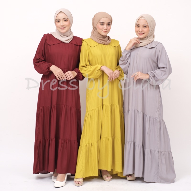 GAMIS POLOS JUMBO LD 120 BUSUI KATUN RAYON / DASTER MUSLIM POLOS /