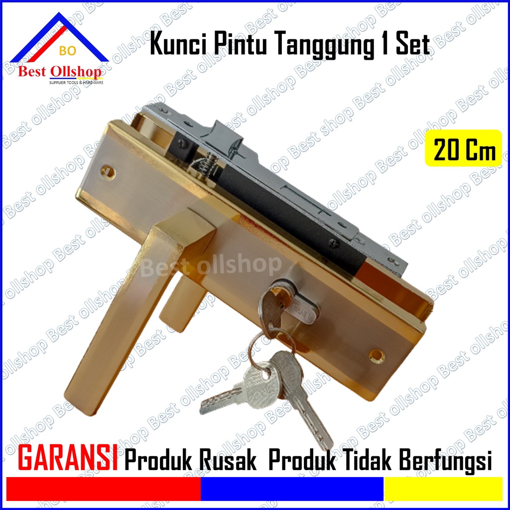 Kunci Pintu Rumah Handle Slot Set Tanggung Putih Kuning 17