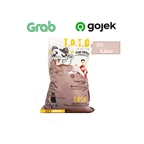 Pasir kucing TOTO 25 Liter pasir gumpal wangi cat liiter