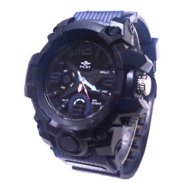 Jam Tangan Pria Kasual Sporty Crono Hiasan PLT-1543