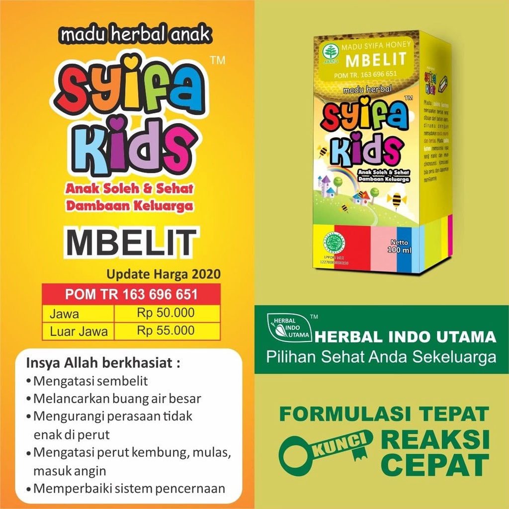 

Nafariz724 Syifa Kids Mbelit Madu Anak Herbal Sembelit Melancarkan Bab 100 Ml