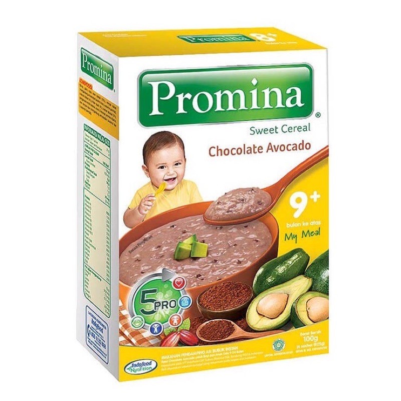 

Promina Sweet Cereal Chocolate Avocado 9+ 100gr [Packing Kardus]