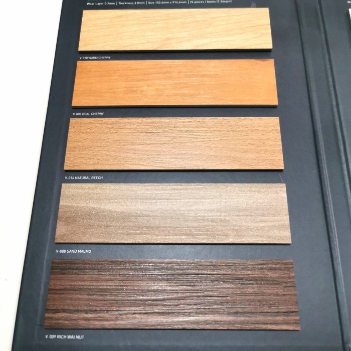 Vinyl flooring vinil Taco 3mm lantai karet lantai kayu bukan parket