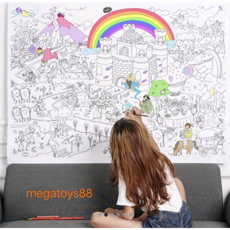 

Kertas Mewarnai / Mainan Edukasi/ kertas Mewarnai Jumbo 119cm x 84cm