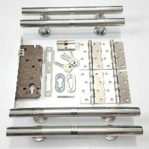 PEGANGAN PINTU RUMAH 33CM SULING V 33.01 JMJ 2PASANG + BODY + ENGSEL