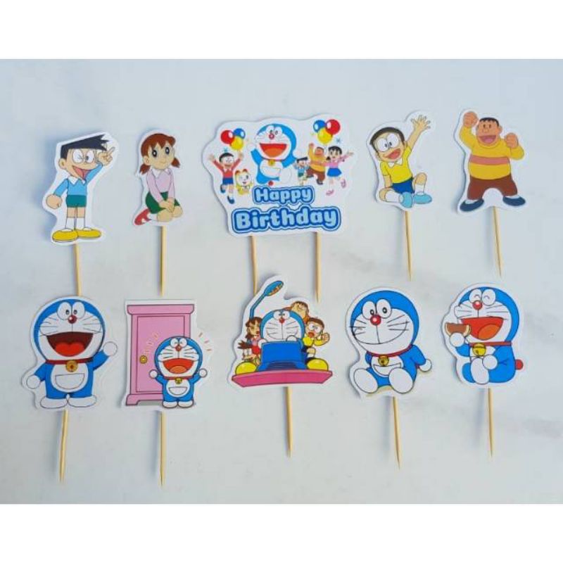 [READY] CAKE TOPPER TERMURAH CAKE TOPPER DORAEMON | DORAEMON | CAKE TOPPER ULANG TAHUN TERMURAH PERL