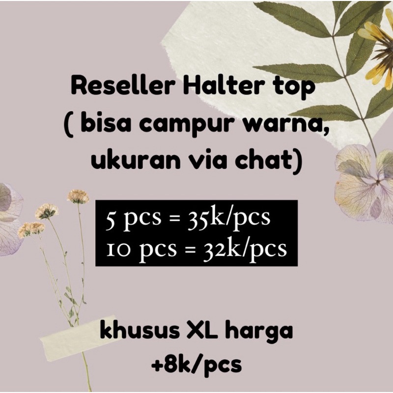 RESELLER HALTER TOP - PAKET USAHA TANK TOP / HALTER TOP MURAH BAHAN RAYON
