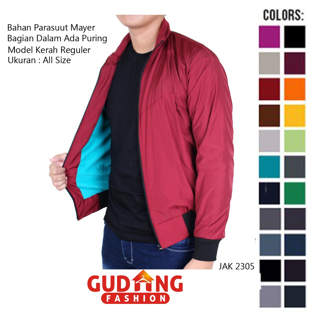 Jaket Parasut Keren Pria dengan Puring Banyak Pilihan Warna - JAK (COMB)