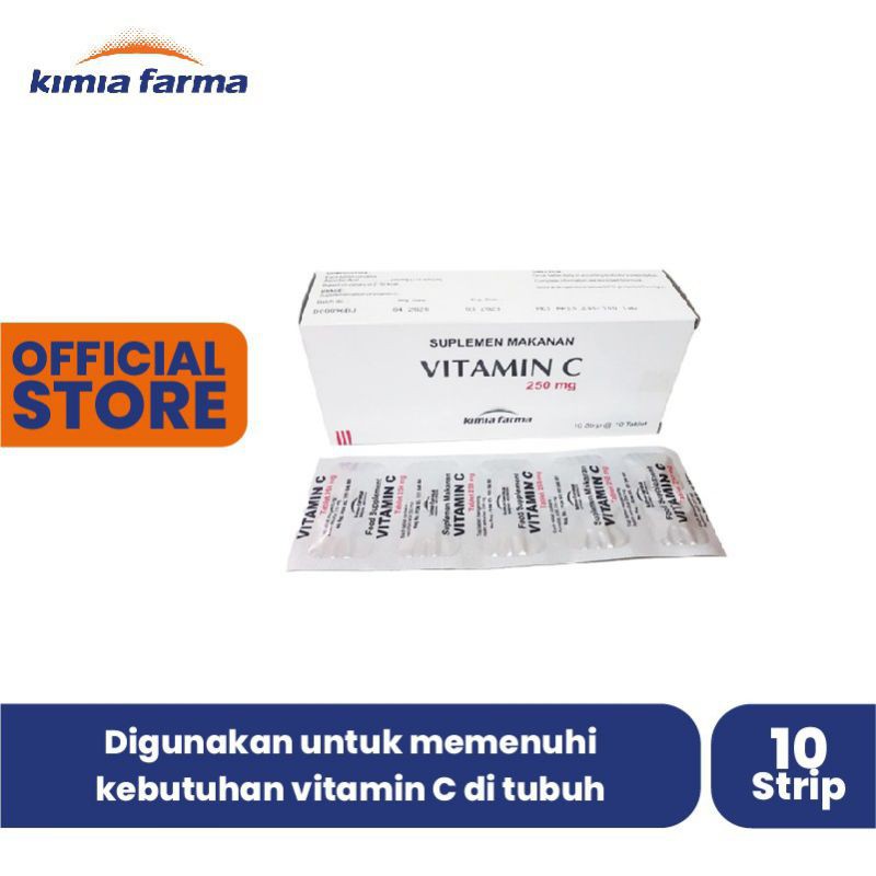 Vitamin C 250 mg kimia farma HARGA BOX isi 100 vitamim C KF 250 MG