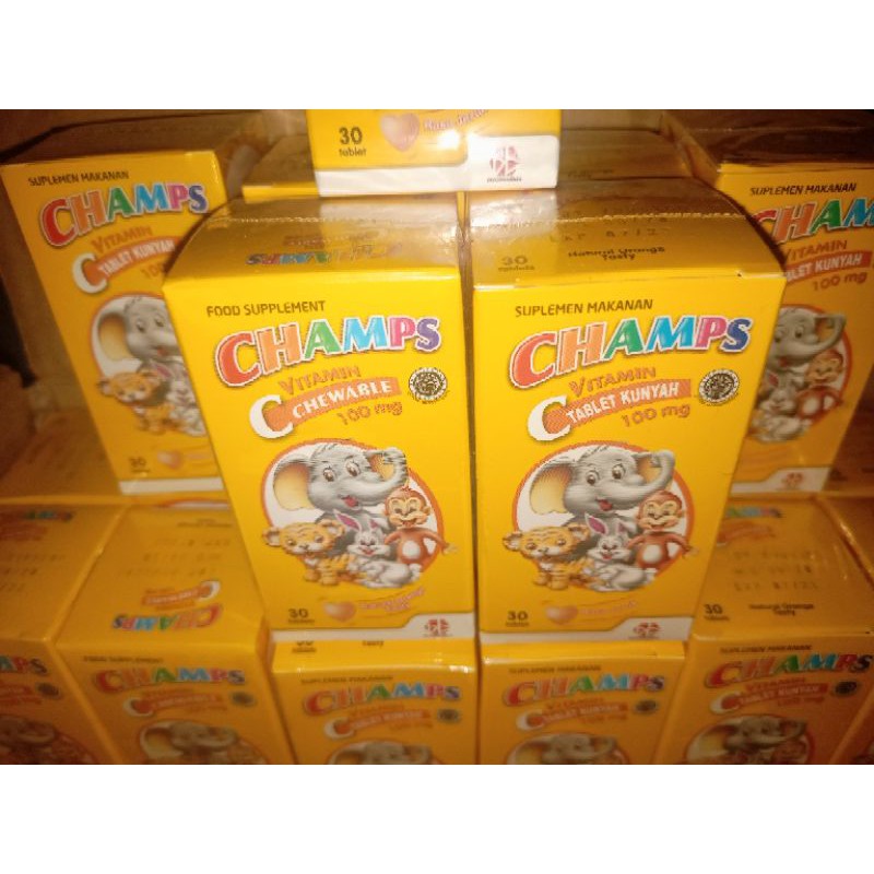 Champs Vitamin C Anak Isi 30 Tablet Rasa Jeruk