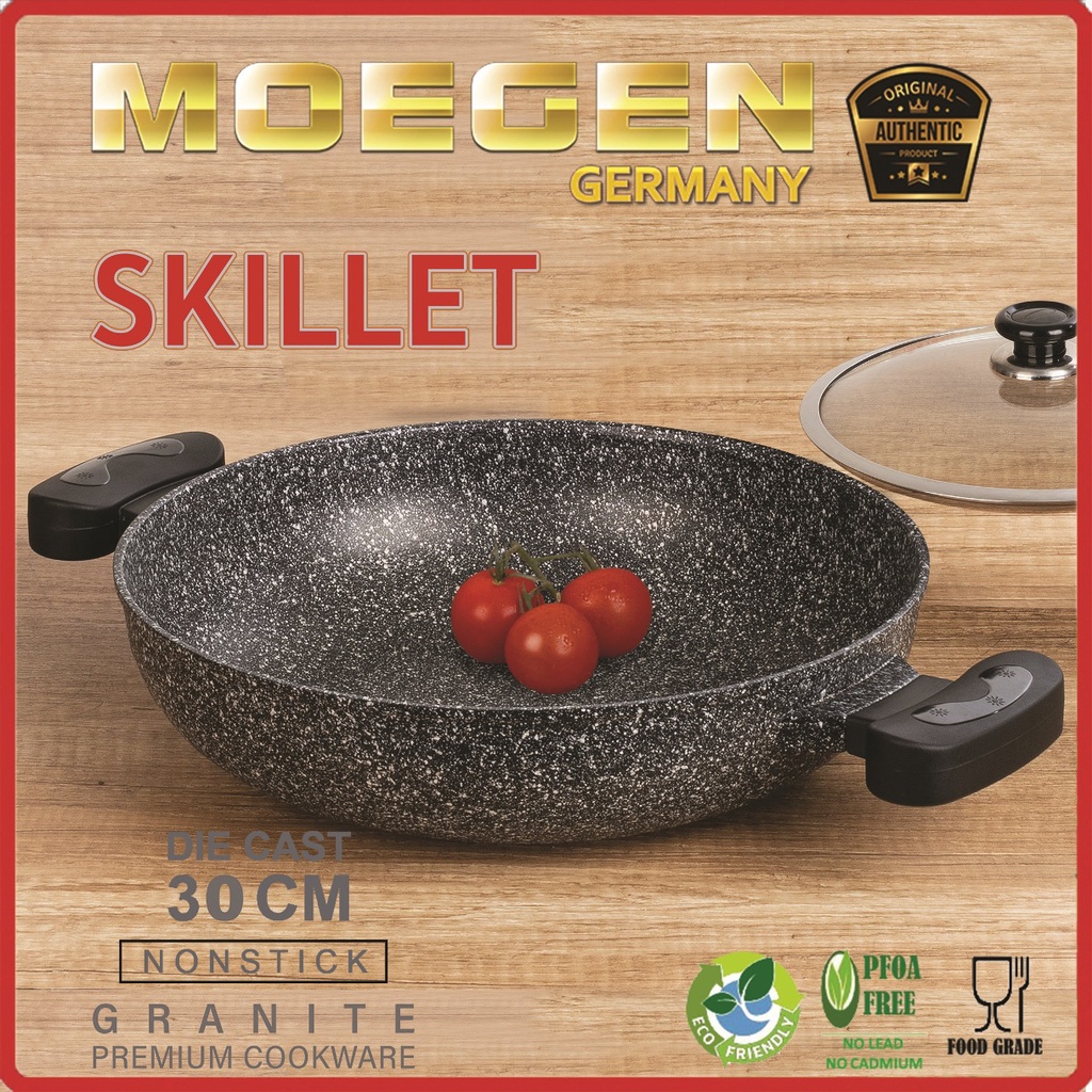 ORIGINAL MOEGEN Germany skillet 30cm moegen granite anti lengket original