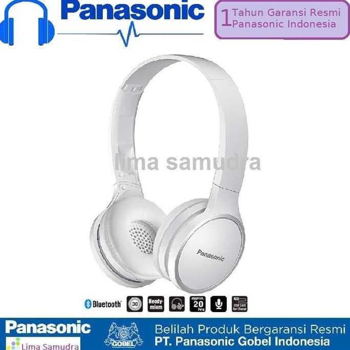 Terbaru Panasonic Headphone / Headset Bluetooth Hf400 Light Weight Putih