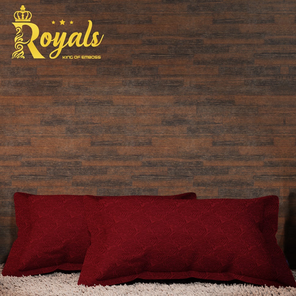 Royals Sprei Jacquard Emboss Uk 160/180 - Maroon