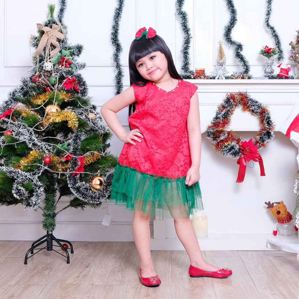 LOLLYLALYTHA - ASHLEY DRESS NATAL ANAK PEREMPUAN / BAJU NATAL COUPLE MOM KIDS / BATU NATAL ANAK PERE