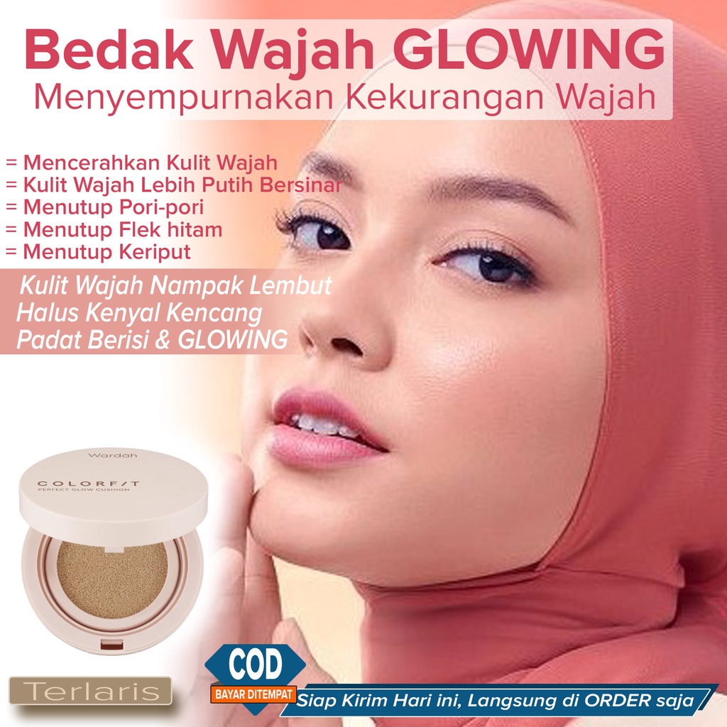 Bedak Wajah GLOWING Bedak Pencerah Pemutih Wajah GLOWING Penutup Pori Besar Keriput Kantung Mata Pen