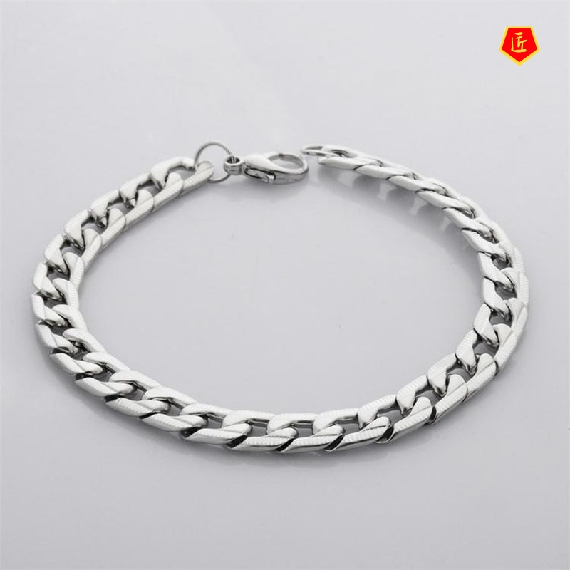 [Ready Stock]Exaggerated Personalized Thick Chain Men's Bracelet