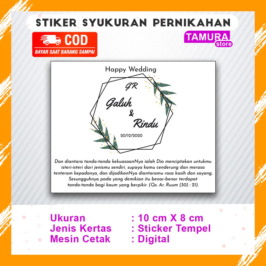 

Sticker Syukuran Pernikahan - Sticker Tempel FREE Design