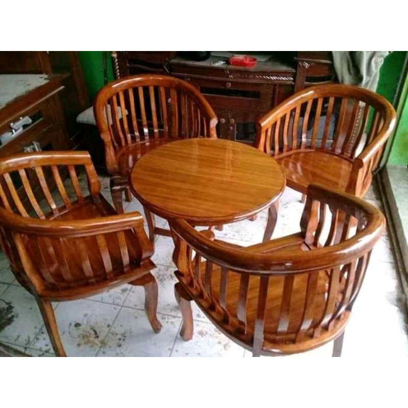 Kursi Tamu Jati Betawi Kurung