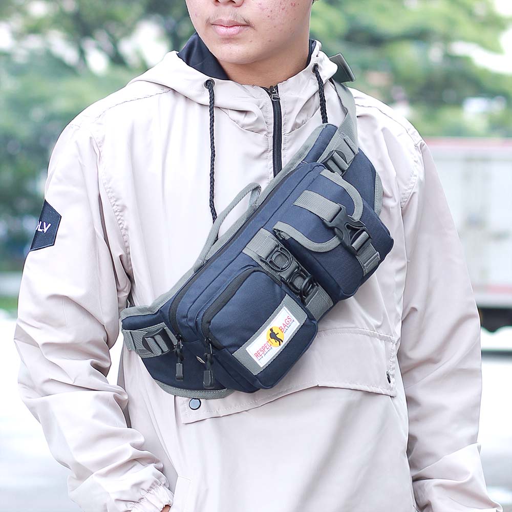 tas selempang pria murah, tas samping pria murah, waist bag murah waist bag cowok murah TM055