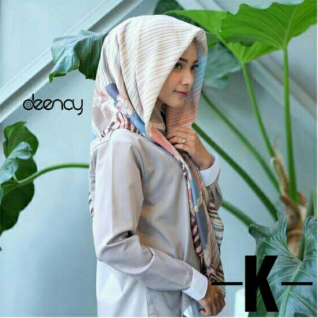 Premium Printed Scarf Hijab printing motif cantik original ori branded by deenay voal turkish voile