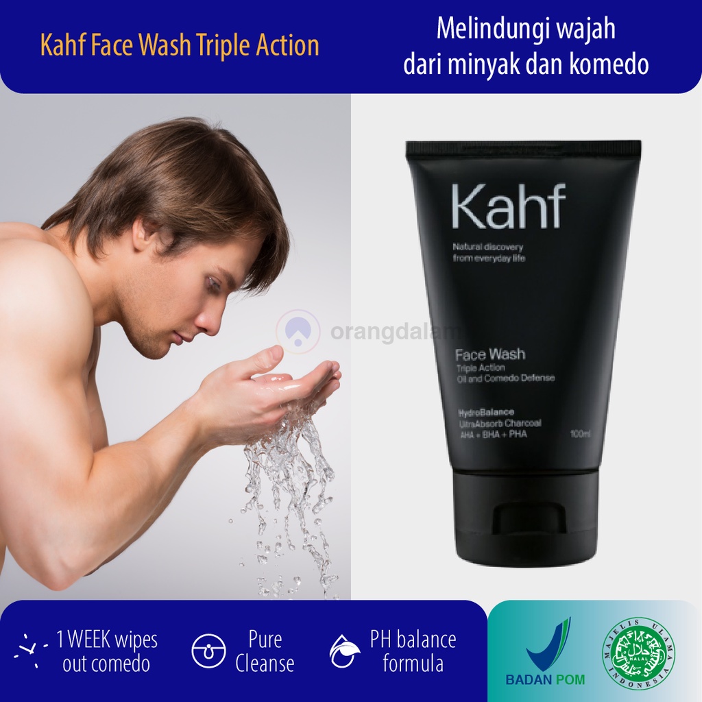 Sabun Muka Pria untuk Komedo dan Minyak Berlebih. Kaft Face Wash Man