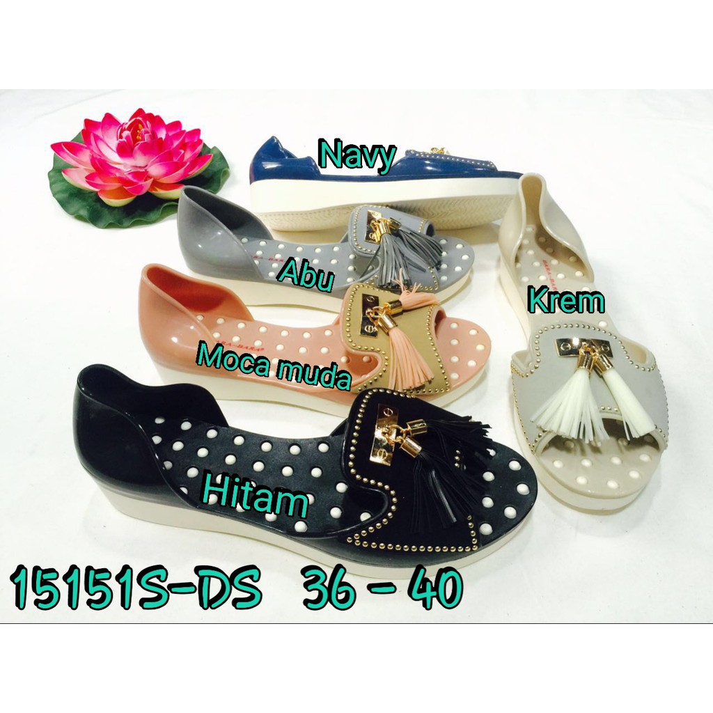  jelly  sendal sepatu wanita barabara sandal  karet  import 