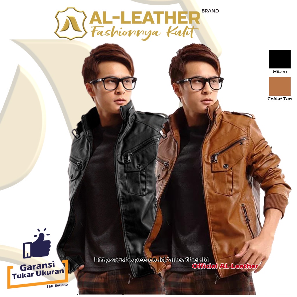 AL-Leather TERBARU PROMO JAKET KULIT MONDY AJ /BIGSIZE/SIZE S M L XL 2XL 3XL 4XL 5XL/CASUAL COWOK CEWEK/PROMO