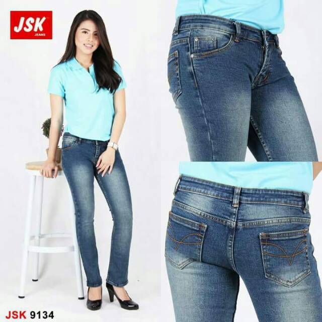 Celana Panjang Cutbray Jeans Denim Modis Trendy BootCut Basic Fashionable Wanita ( Size 27 - 34 )