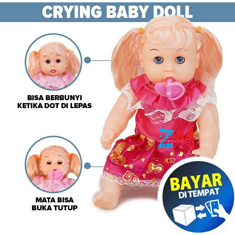 ( BISA COD ) Mainan Anak Boneka Bayi Dot 001 Bersuara Papa Mama Ketawa