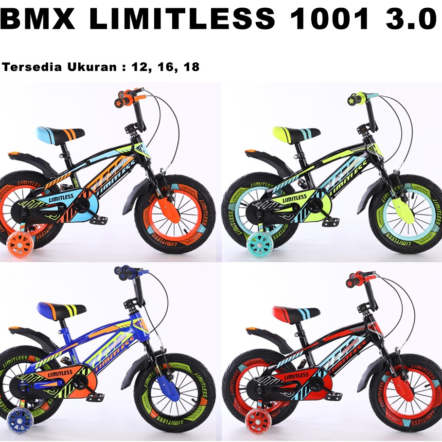 Sepeda BMX 18 Limitless 1001 Ban 3.0