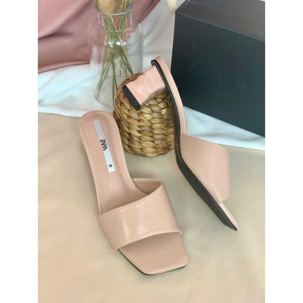 [7.7 Boombastis Sale⚡] - SANDAL WANITA ZS349 REGULAR PATTERN RIGHT HEELS SANDALS PREMIUM IMPORT